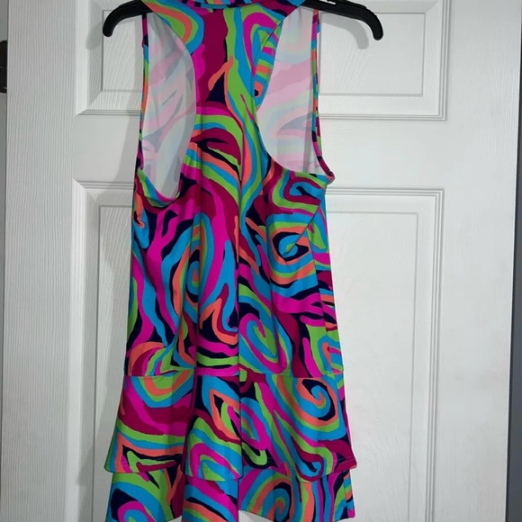 Colorful Swirl Pattern Athletic Dress - Picture 3 of 4